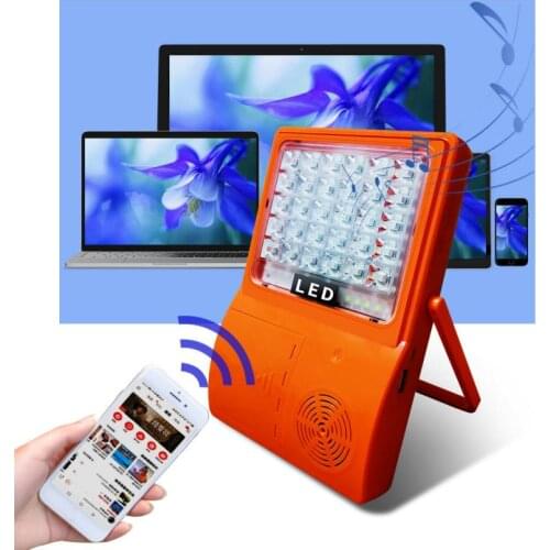 Solar Bluetooth Light Music Warning Panel Light USB Camping Lighting Courtyard Garden Outdoor Emergency Light Waterproof Lamp