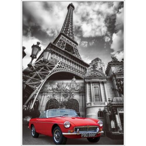 Modern London City Eiffel Tower Paris Street Paris Bus travel Posters bedroom room decor wall sticker wall decor 2002