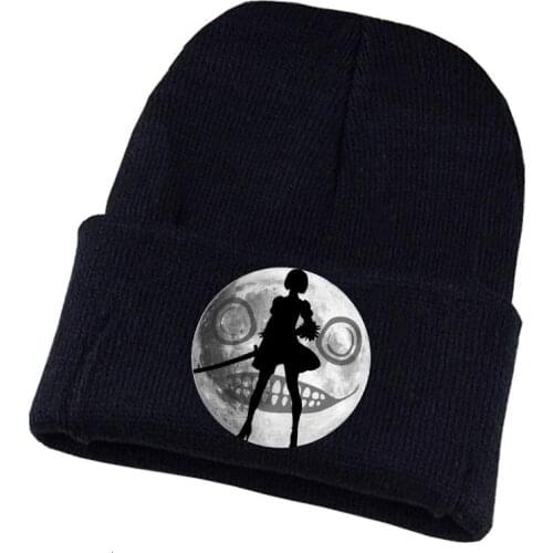 Anime NieR:Automata Knitted hat Cosplay hat Unisex Print Adult Casual Cotton hat teenagers winter Knitted Cap