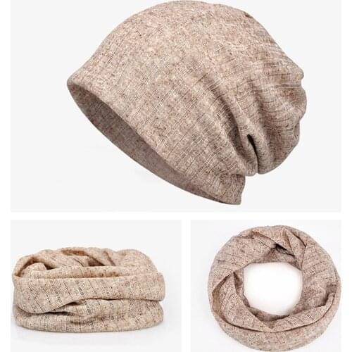 Spring Summer Dual-use UV Protection Baggy Beanie Hat Cap Neck Gaiter Bandana