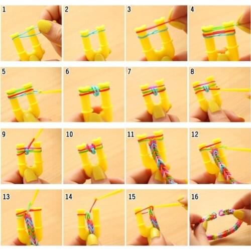 1Set Rubber Band Teaching Aid Art Class Supplies Hand Crafts Kit for Toddlers Handmade Present for Education Preschools