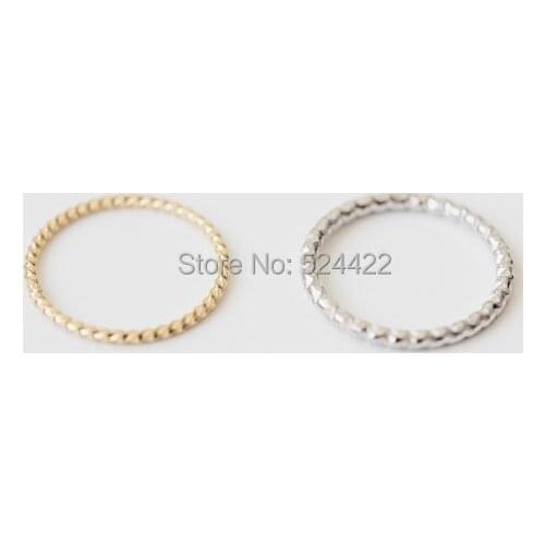 Min 1pc Multicolor/rose-Multicolor color circle ring timy knuckle twisted rope rings for women JZ214