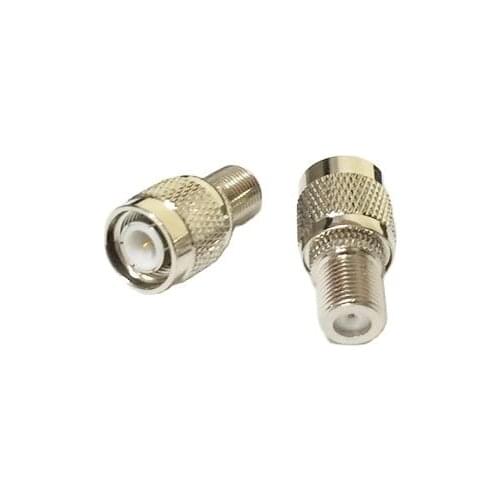 1pc NEW TNC Male Plug to F Female Jack RF Coax Adapter Convertor Straight Nickelplated wholesale
