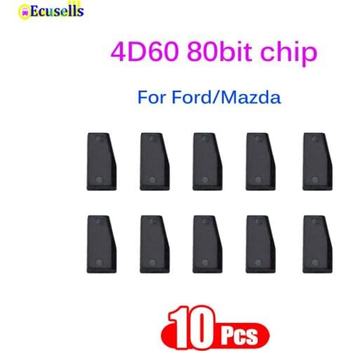 10pcs/lot 4D60 Chip 80 Bits 4D ID60 80Bit Auto Car Key Transponder Carbon Chip for Ford Connect Fiesta Focus Ka Mondeo for Mazda