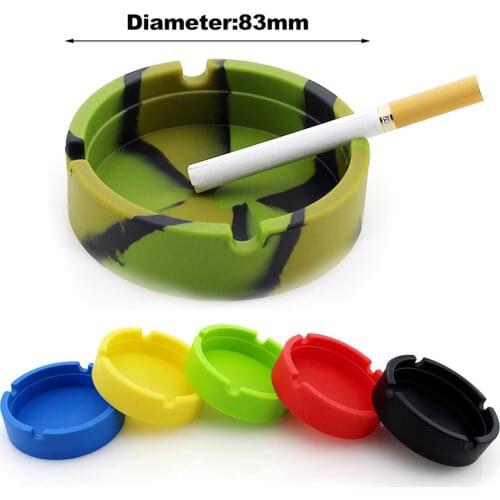 10Pcs Silicone Ashtray Diameter 83mm Smoke Ashtray For Men Herb Tobacco Smoking Pipe Grinder Cigarette Accessories