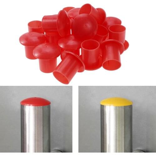 20Pcs Plastic Protective Caps Mushroom Rebar Covers Safety Tube Stoppers Steel Rebar Stakes Plugs Security Rebar Cap Protectors