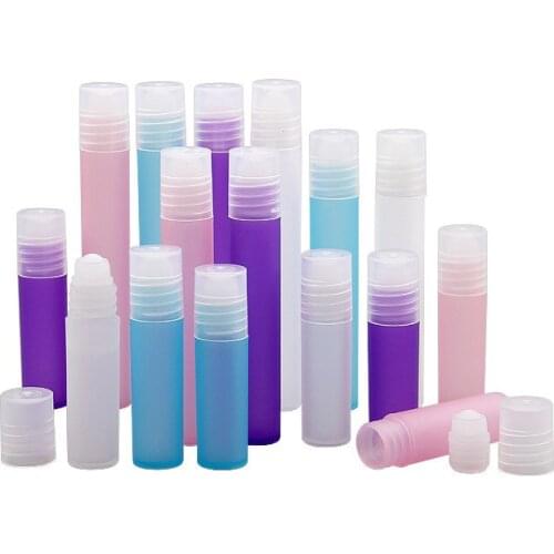 500pcs 3/5/8/10ml Empty Plastic Roll On Bottles Roller Ball Essential Oil Perfume Aromatherapy Essential Oil Roller Bottles Ball