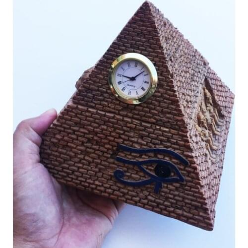 Pyramid clock Creative Resin Crafts World Famous Landmark Model Tourism Souvenir Gifts Collection Home Decor