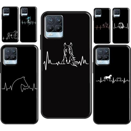 Horse Pony Heartbeat For OPPO Realme 7 8 6 Pro X7 X50 C3 C11 C21 GT Neo Case For OnePlus 9 8 Pro Nord 8T Shell