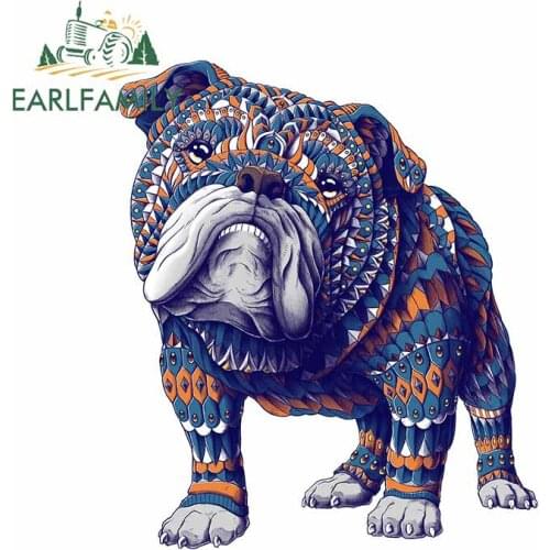 EARLFAMILY 13cm For English Bulldog Funny Car Stickers Trunk Decal Laptop Windows Waterproof Suitable for VAN RV Decor
