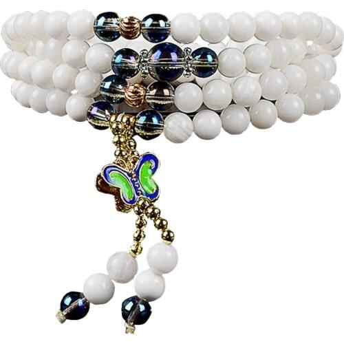 Feng Shui Stone necklace Rock Crystal Semi-Precious Stone W3464