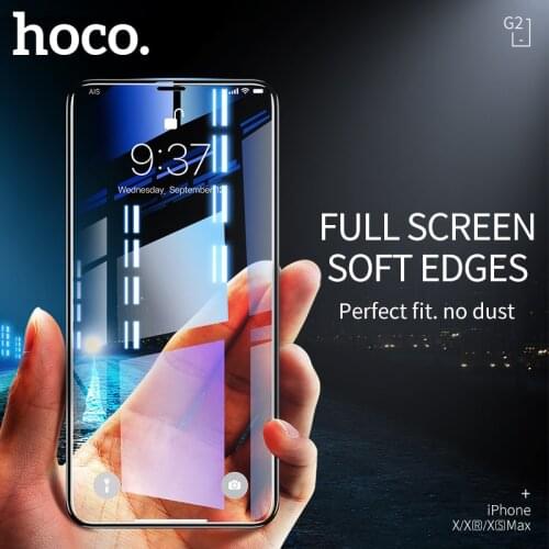 HOCO for iPhone XS Tempered Glass Film 0.33mm Ultra Thin Screen Protector 3D Full Cover Protective Glass For iPhone X XR XS MAX