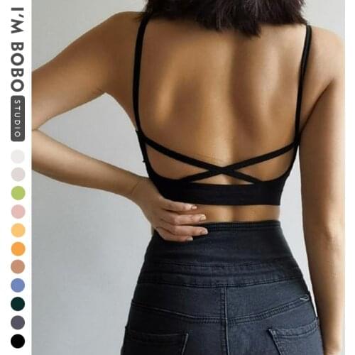 IMBOBO Professional Yoga Pilates women bra Cotton sweat Solid color Underwear lady Fitness Running Bra with bra pad