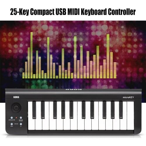 KORG 25-Key MIDI Controller Compact USB MIDI Keyboard Controller USB Powered Compatible with iPhone iPad Mac Windows Computer