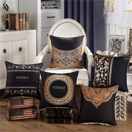 Hap-deer linen cottom Printed Cushion europe style for Sofa Car Seat housewarming gift Throw Pillow retro Home Decorative yan