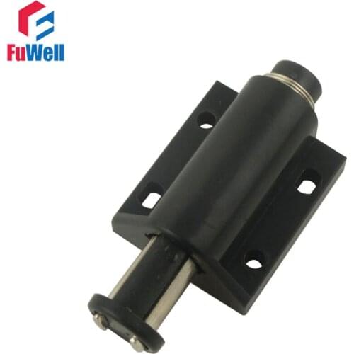 4pcs Magnetic Door Rebound Catches 34.5x22mm Kitchen Door Damper Black Closet Cupboard Cabinet Furniture Door Stopper Closer