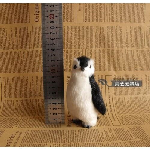 Simulation penguin 12x6x8cm model,polyethylene& fur toy handicraft,home Decoration,Xmas gift b3661
