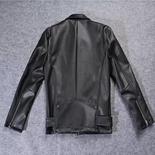 2021 New Hot Mens Motorcycle Leather Jackets Punk Zippers PU Leather Jackets Spring Autumn Leather Coat for Male