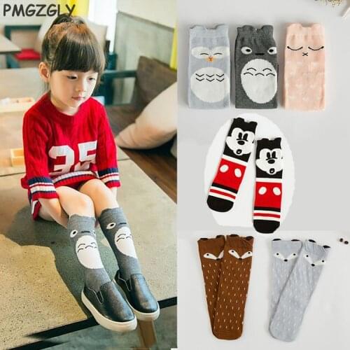 Girl Fox Socks Knee High Length Cat Socks Children Long Kids High With Bows Princess Socks baby Long Socks Cotton