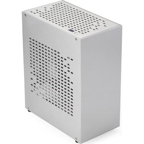 2021 New Technology Aluminum Front Panel B07 HTPC Mini ITX Computer Case USB3.0 Ports Desktop Chassis with Extension Cable