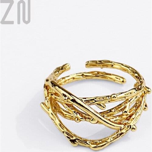 ZN 2021 New Fashion Ins Style Irregular Opening Ring Trendy Creative Personality Finger Rings for Women Jewelry Accessories Gift