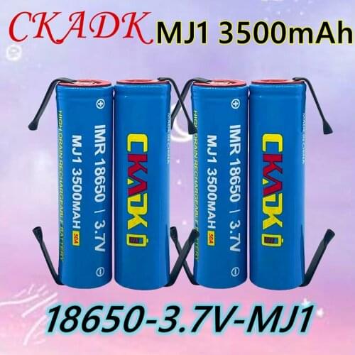 Original 2021 NEW for LG MJ1 18650 battery INR18650MJ1 50A discharge li-iony battery cell 3500mAh 18650 batteries+DIY nickel