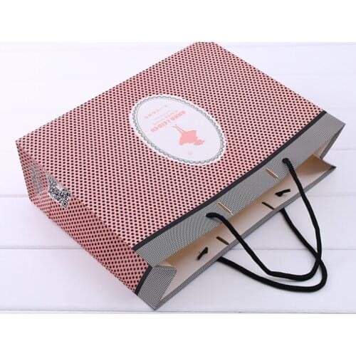 Strong Fashion Luxury Gift Shopping Packaging Custom Emboss Paper Bag With Ribbon Handles,Paperbag With Handle --XP2140