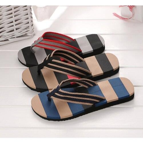 JAYCOSIN Summer Korean big Tide Slippers Men Non-slip Cool Flip-Flops Breathable Thick-soled Sandals Slippers Toe Sandals A512