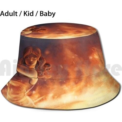 Copia De Dancer - Earth Sun Hat Foldable UV Protection Earth Dancer Flamenco Dance Nature Fire Dark Light Passion Flame