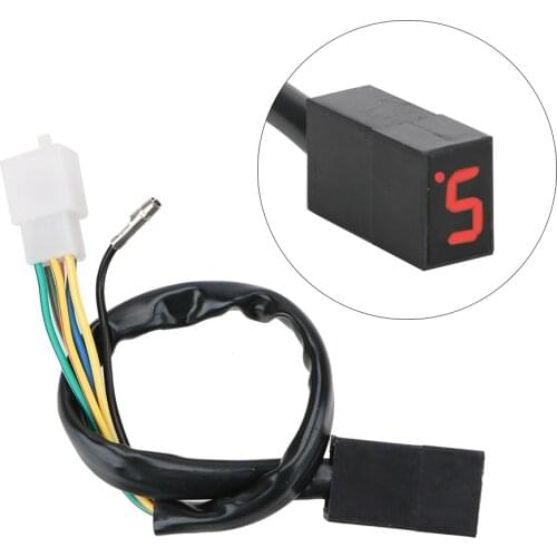 Motorcycle Shift Lever Sensor Motorcycle Exterior LED Display 5 Gears Universal Gear Indicator