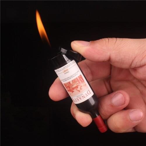 Butane Jet Gas Lighter Whiskey Wine Bottle Lighters Torch Lighter Smoking Accessories Household Items Smoker Gifts