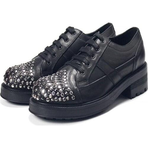 New arrival round toe Derby shoes increase fashion lace up black rivet shoes for men business shoes