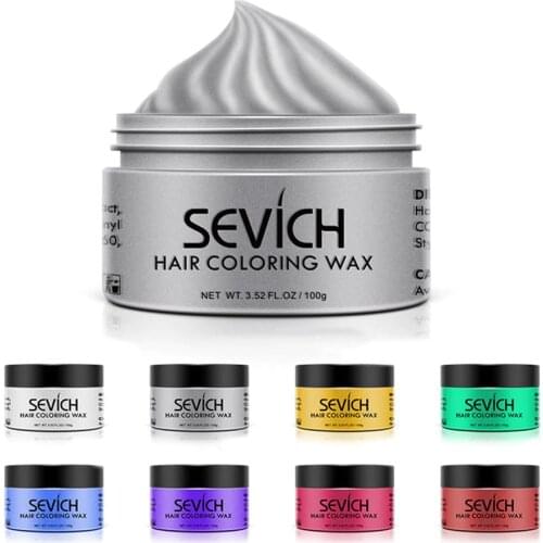 100g Temporary Hair Color Wax Men DIY Hairstyle Mud Molding Paste Dye Cream Gel Coloring Mud Cream hair coloring styling