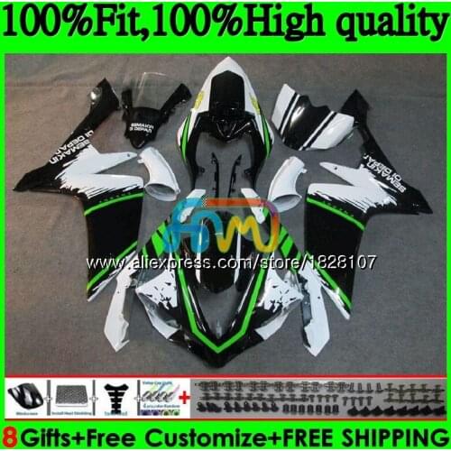 Injection OEM For YAMAHA YZF Green black R 1 YZF 1000 YZFR1 07 08 114BS.4 YZF1000 YZF R1 07 YZF-1000 YZF-R1 2007 2008 Fairing