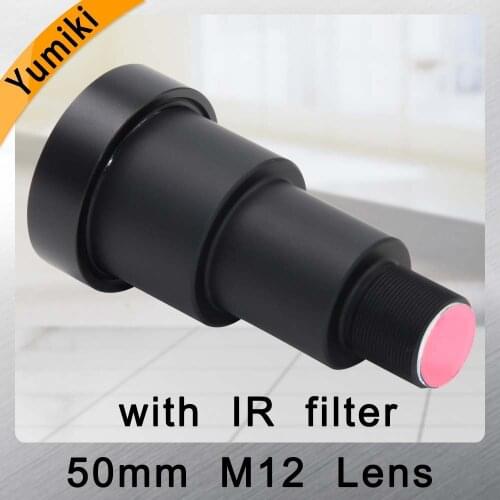 Yumiki CCTV lens 50mm M12*0.5 7degree 1/3" F1.2 CCTV MTV Board Lens For Security CCTV Camera with IR filter