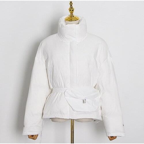 Womens Clothing With Free Shipping Puffer Jacket Solid Color Turtleneck Warm Female Winter Down Coats Outdoor Streetwear