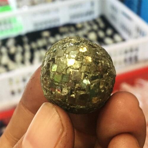 1pcs AAAA Free shipping of rare natural pyrite ball mineral specimens pyrite crystal rocks original specimens mineral clusters