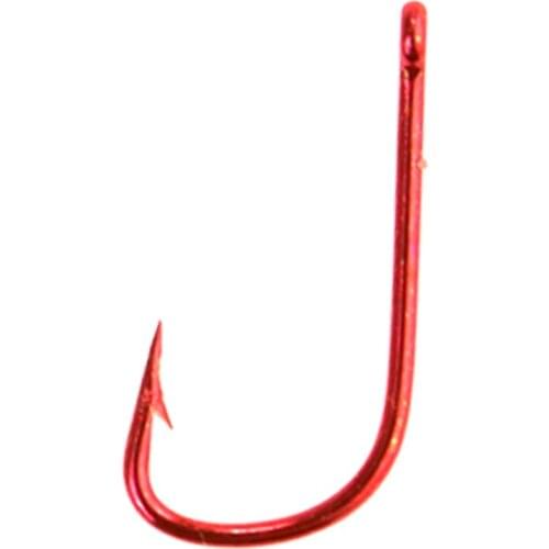 8-10pcs Fish Hook 3g 1-8 Size Red Carbon Steel Round Bent Carp Fishing Octopus Shank