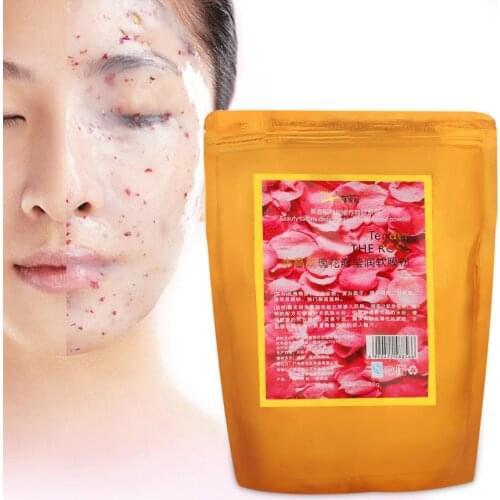 800g Natural Rose Petals Soft Collagen Mask Facial Powder Moisturizing Pores Shrink Whitening Beauty Salon Equipment