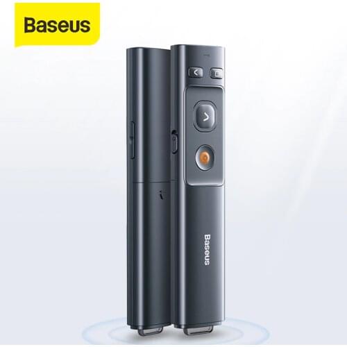 Baseus Wireless Presenter Laser Pointer 2.4GHz Type-C Remote Controller PPT Pen for Projector USB Pointer Presenter
