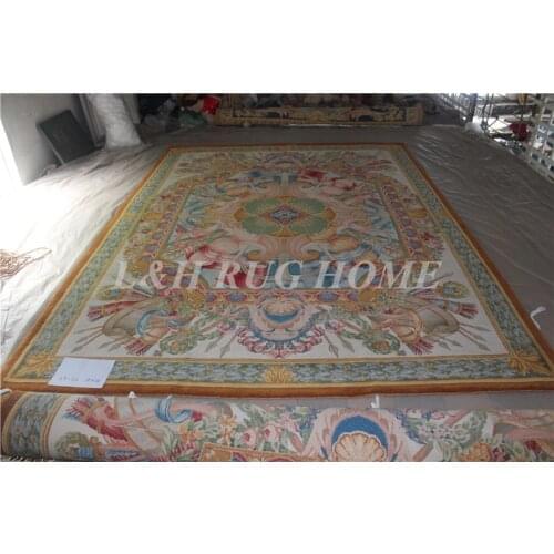 Free shipping 10'x14' 90Line Savonnerie rug, hand knotted woolen Savonnerie carpet