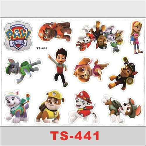 Paw Patrol Children Cartoon Pet Skateboard Graffiti Sticker Suitcase Ipad Mobile Phone TV Refrigerator Sticker Kid Boy Girl Toys