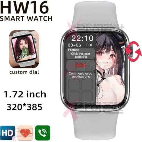 HW16 Smart Watch 44mm Series6 Full Screen Bluetooth Fitness Band Call Music Play Men Women Sport Smartwatch PK IWO 8 13 W26 W46