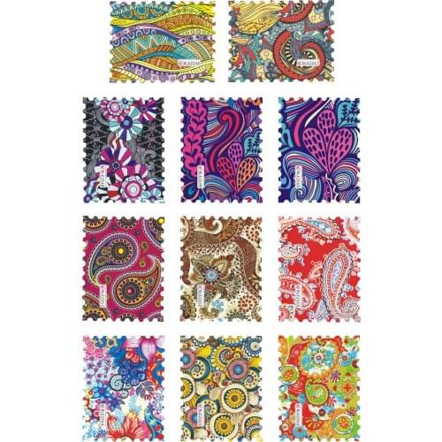 11 PACK/ LOT WATER DECAL NAIL ART NAIL STICKER PAISLEY WAVE FLORID AMEBA PATTERN BLE2546-2556