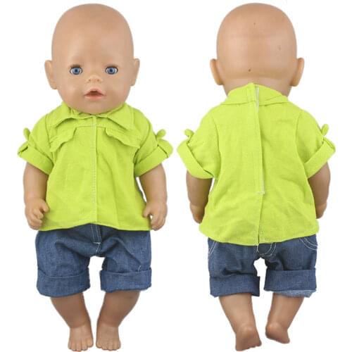 New Suit For 17 Inch Baby Doll 43cm Born Baby Doll Clothes Reborn Doll Accessories