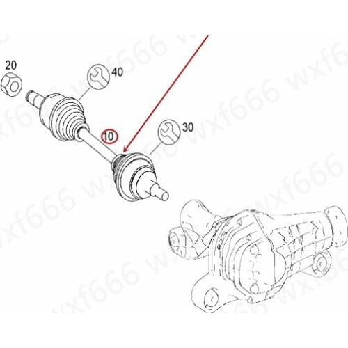 Front drive shaft Suitable for R 350mer ced es-be nz2006 Left and right half shaft Left and right half shaft Front half shaft