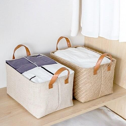 Foldable Linen Storage Basket Folding Storage Box Bins Fabric Organizer Organize Office Bedroom Closet Toys Laundry Basket