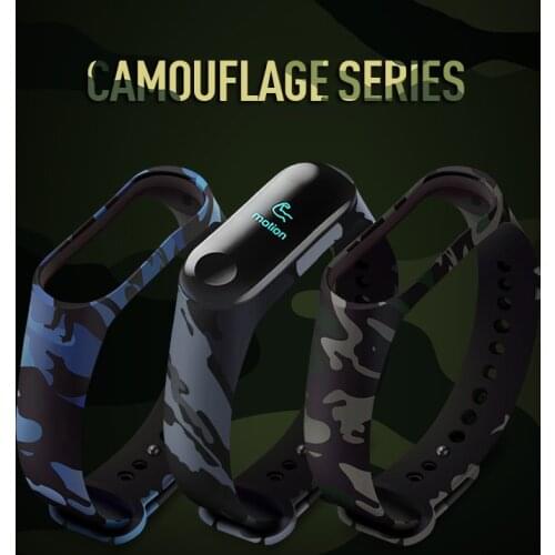 Smart Watch Attachment For MI Band 4 Replacement Strap Silicone Band WristBand Camouflage Bracelet Suitable For Xiaomi MI Band 4
