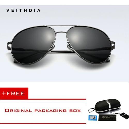 VEITHDIA Brand Fashion Unisex Sun Glasses Polarized Coating Mirror Driving aviation Sunglasses Oculos Male Eyewear For Men/Women