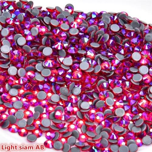 Ss6-16 20 30 Light Siam AB Hotfix Rhinestones For Clothing&Wedding Garment Flat Back Hot Fix Crystals Rhinestone Accessories